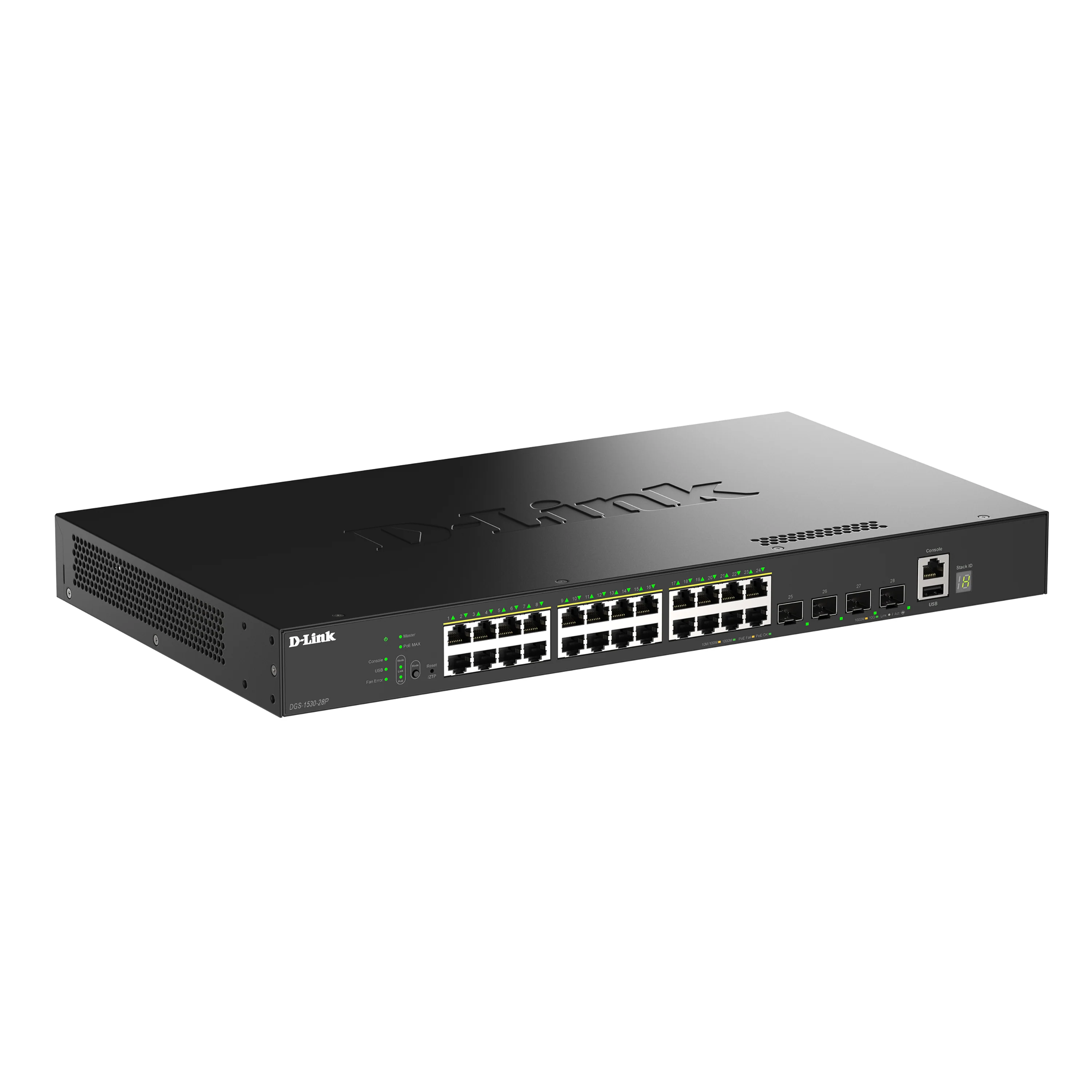 28-Port Gigabit Stackable Managed PoE+ Ethernet Switch with 10GbE Uplinks (DGS-1530-28P) | 24 PoE+Ports (370W) + 4x 10GbE SFP+ Ports, L3 Lite, VLANs, Rackmount, Follows NDAA/TAA - Image 2