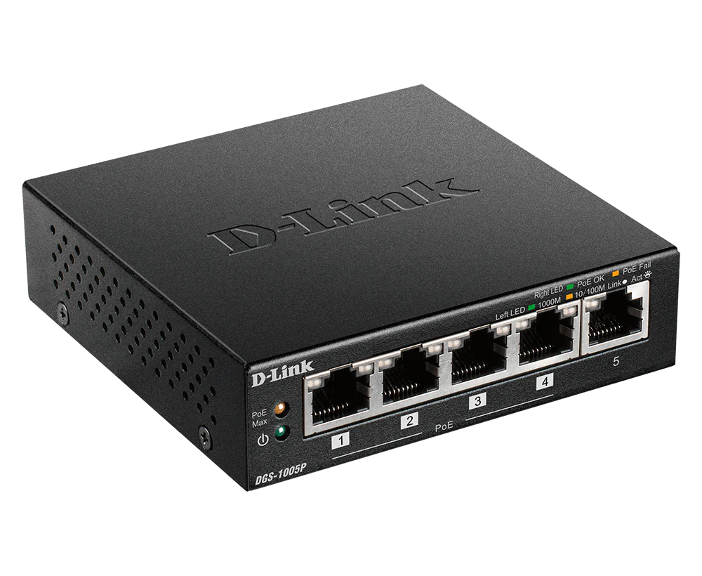5-Port Desktop Gigabit PoE+ Switch - DGS-1005P - Image 3
