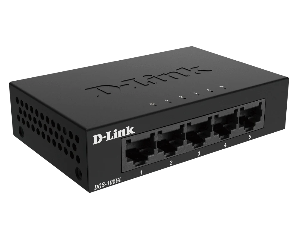 5-Port Gigabit Metal Unmanaged Desktop Switch - DGS-105GL - Image 2