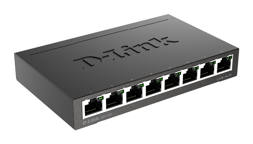 8-Port Gigabit Metal Desktop Switch - DGS-108 - Image 4