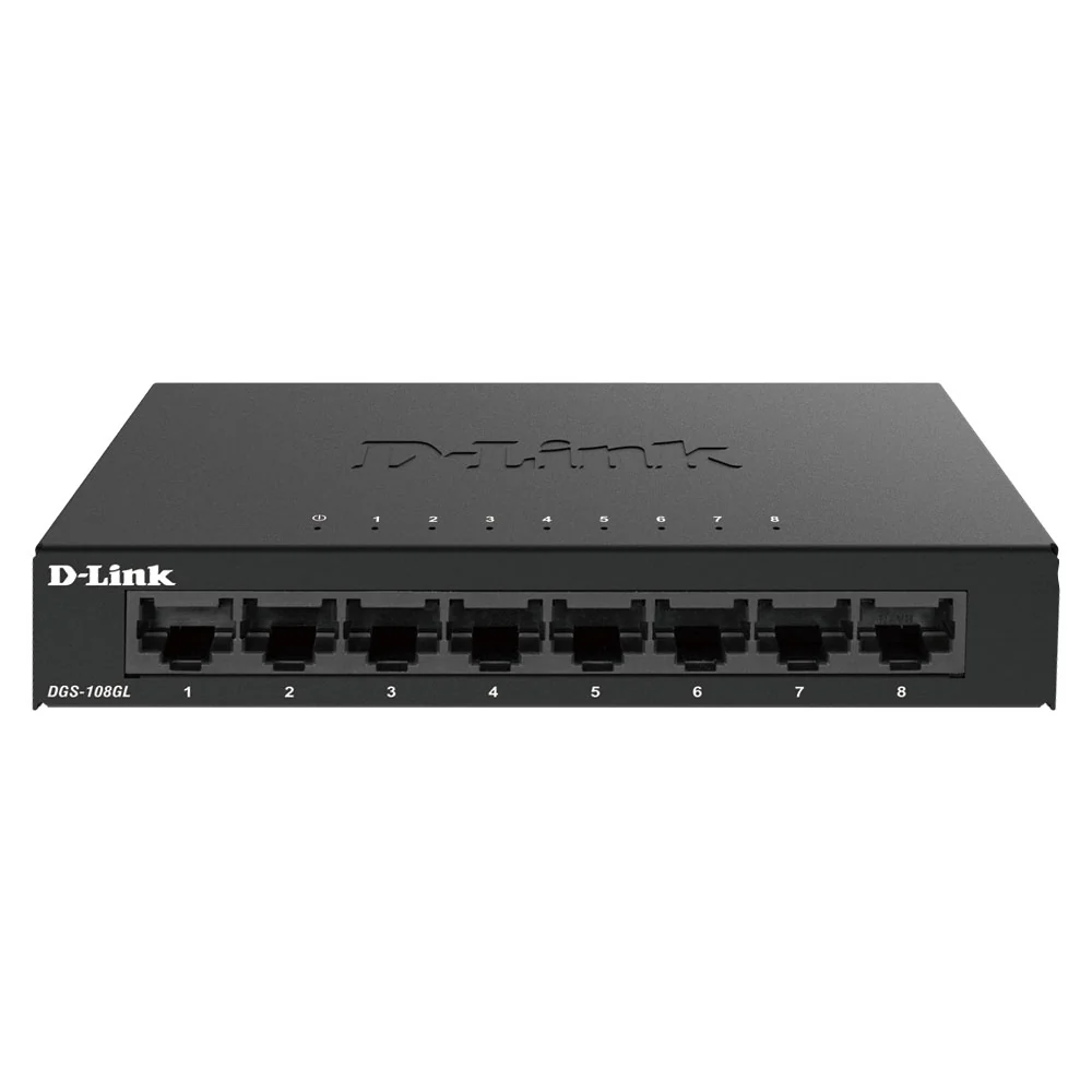 8 Port Gigabit Metal Unmanaged Desktop Switch - DGS-108GL