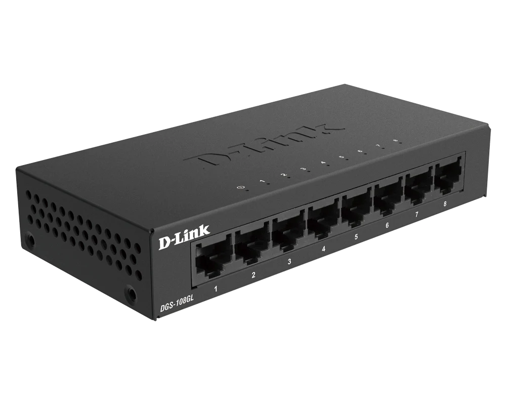 8 Port Gigabit Metal Unmanaged Desktop Switch - DGS-108GL - Image 4