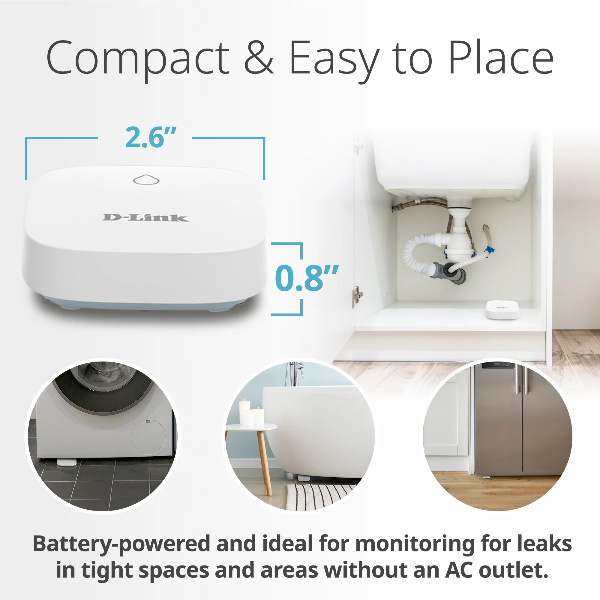 Add-on Remote Battery-Powered Water Leak Sensing Pod for SW-A11KT Water Leak Sensor Kit - SW-A2 - Image 8