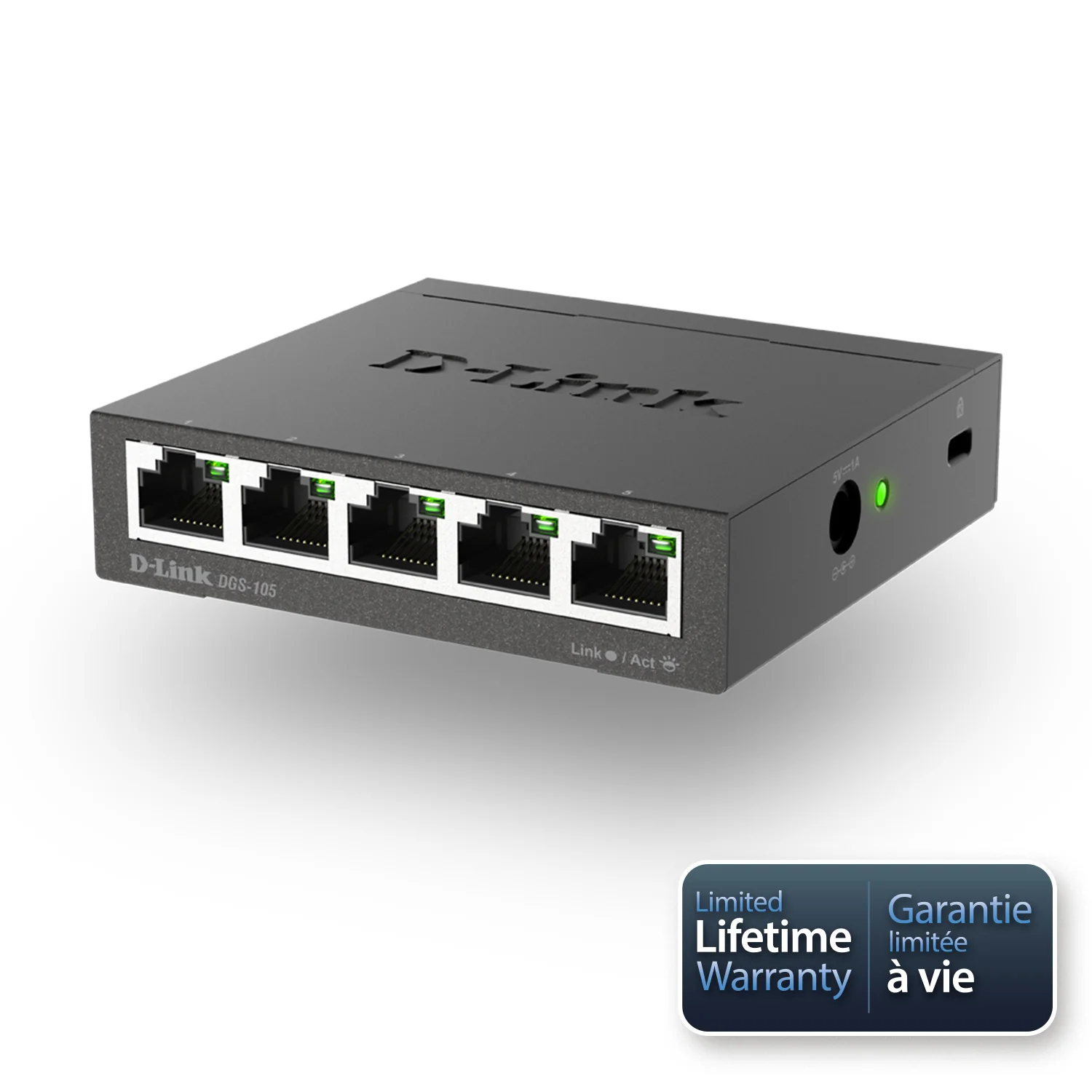 5-Port Unmanaged Gigabit Metal Desktop Switch - DGS-105 - Image 10