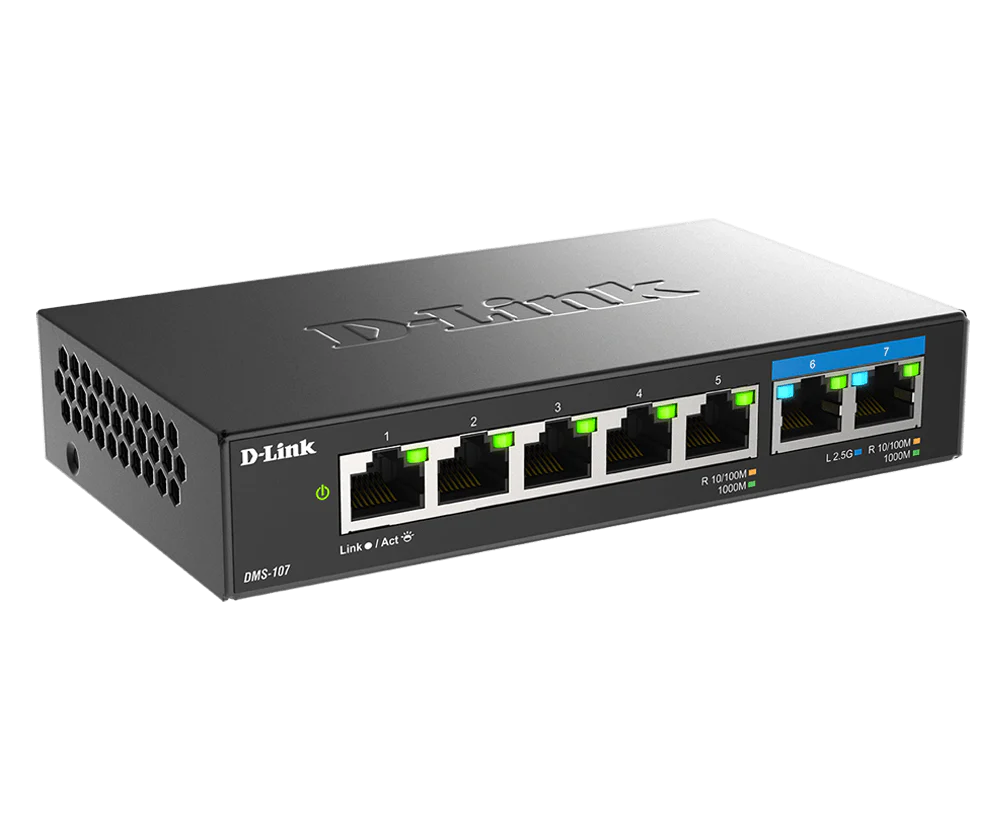 D-Link 7-Port Multi-Gigabit Unmanaged Switch - DMS-107 - Image 3