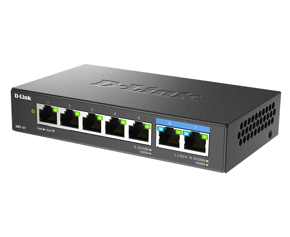 D-Link 7-Port Multi-Gigabit Unmanaged Switch - DMS-107 - Image 4