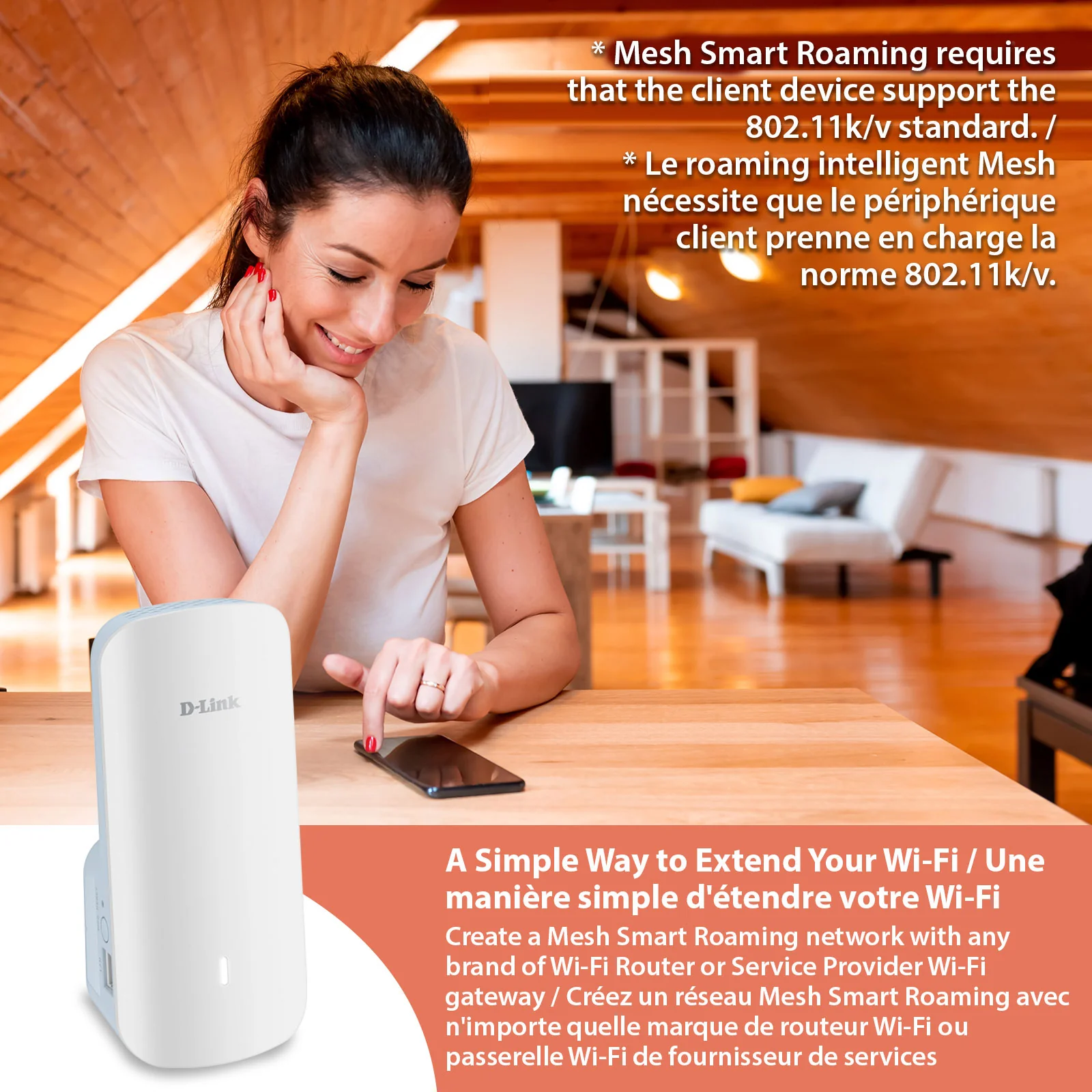 D-Link AQUILA PRO AI AX3000 Wi-Fi 6 Smart Mesh Extender - E30 - Image 12