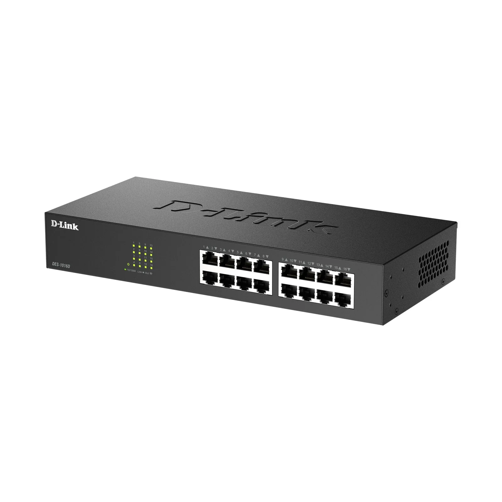 D-Link 16-Port Fast Ethernet Unmanaged Plug and Play Switch (DES-1016D) Fanless | Desktop/Rackmount - Image 2