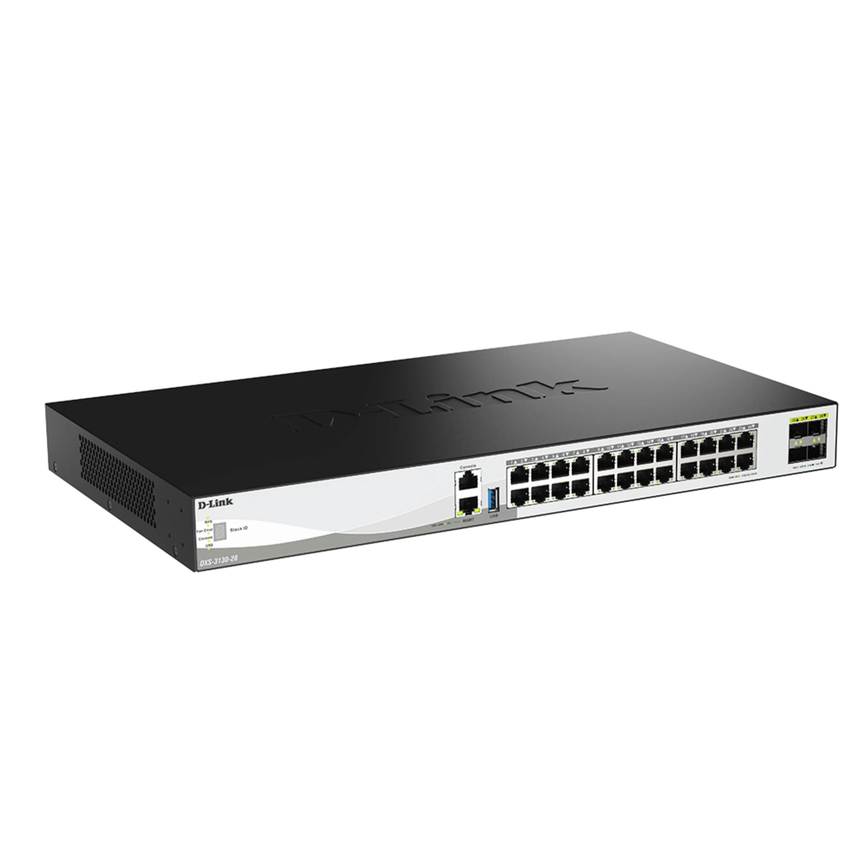 D-Link 28-Port 10GbE Multi-Gig Layer 3 Stackable Managed Ethernet Switch (DXS-3130-28) 24-Port 10GE Ports, 4×25GbE SFP28 Uplinks, 9-Unit/200Gbps Stacking, Surge Protection, Rack-Mountable, Follows NDAA/TAA, Lifetime Warranty - Image 2