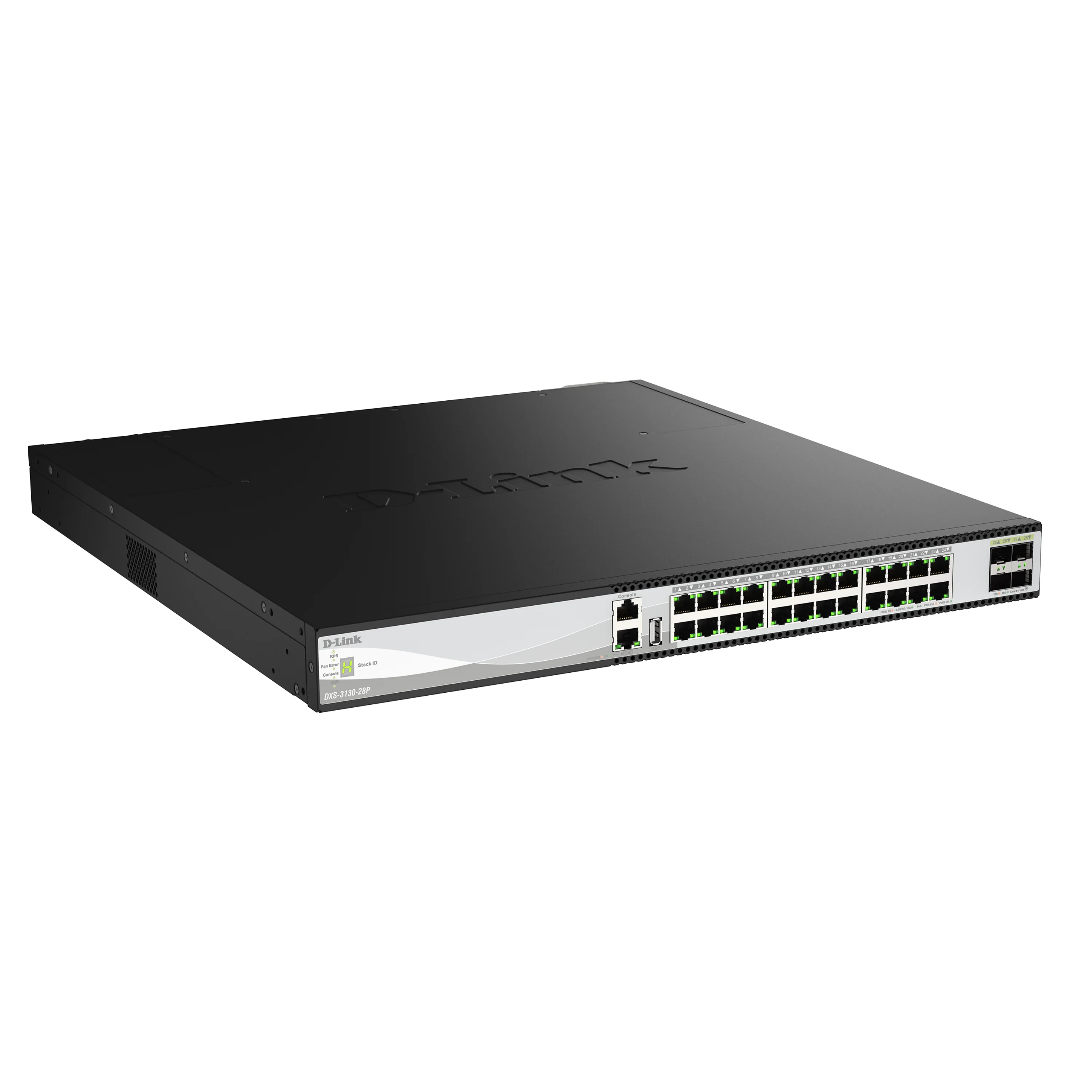 D-Link 28-Port 10GbE Multi-Gig PoE++ Layer 3 Stackable Managed Switch (DXS-3130-28P) 24-Port 10GE PoE++ Ports, 4Ă—25GbE SFP28 Uplinks, 790W (Up to 1440W), Redundant PSUs, Surge Protection, Rack-Mountable, Follows NDAA/TAA, Lifetime Warranty - Image 3