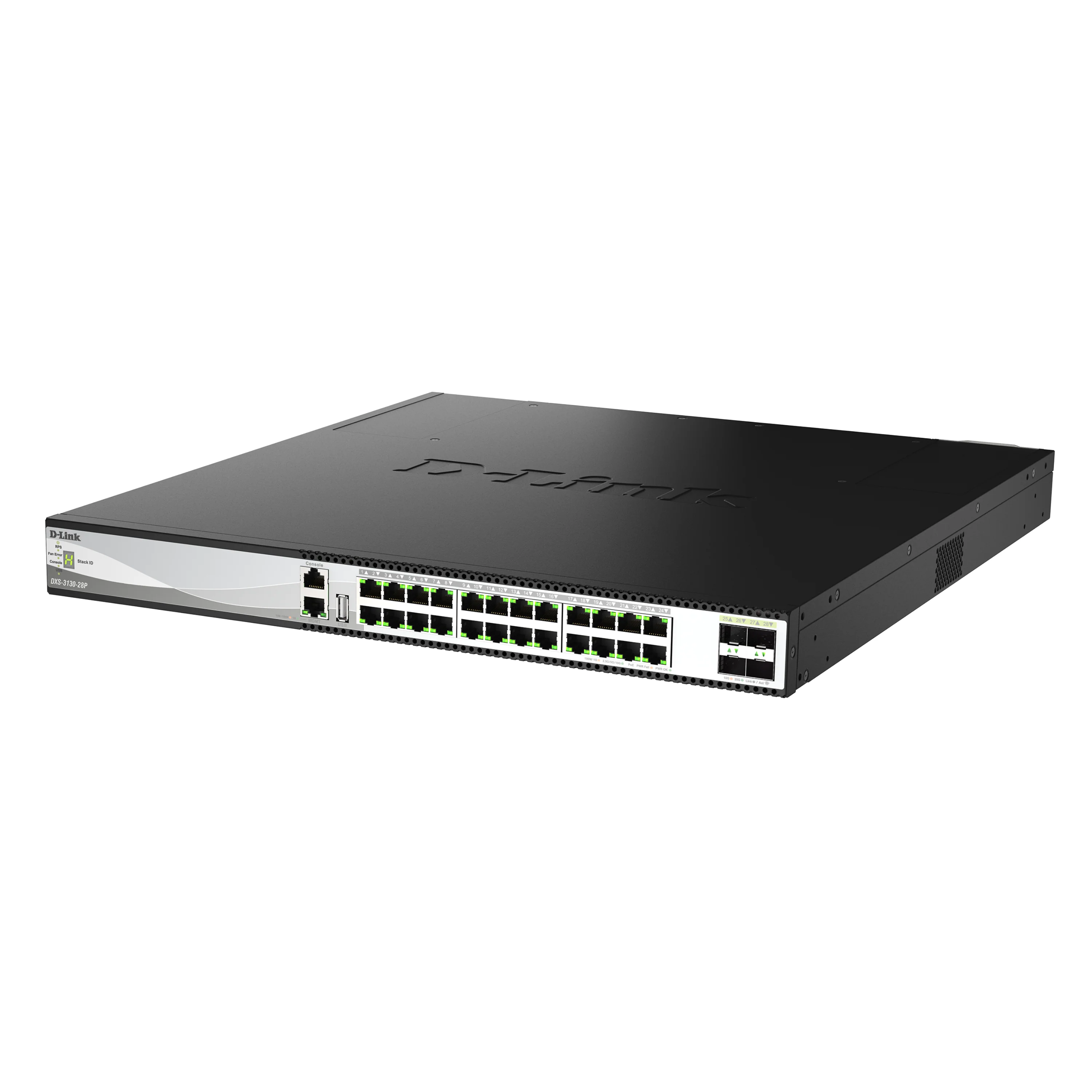 D-Link 28-Port 10GbE Multi-Gig PoE++ Layer 3 Stackable Managed Switch (DXS-3130-28P) 24-Port 10GE PoE++ Ports, 4Ă—25GbE SFP28 Uplinks, 790W (Up to 1440W), Redundant PSUs, Surge Protection, Rack-Mountable, Follows NDAA/TAA, Lifetime Warranty - Image 4