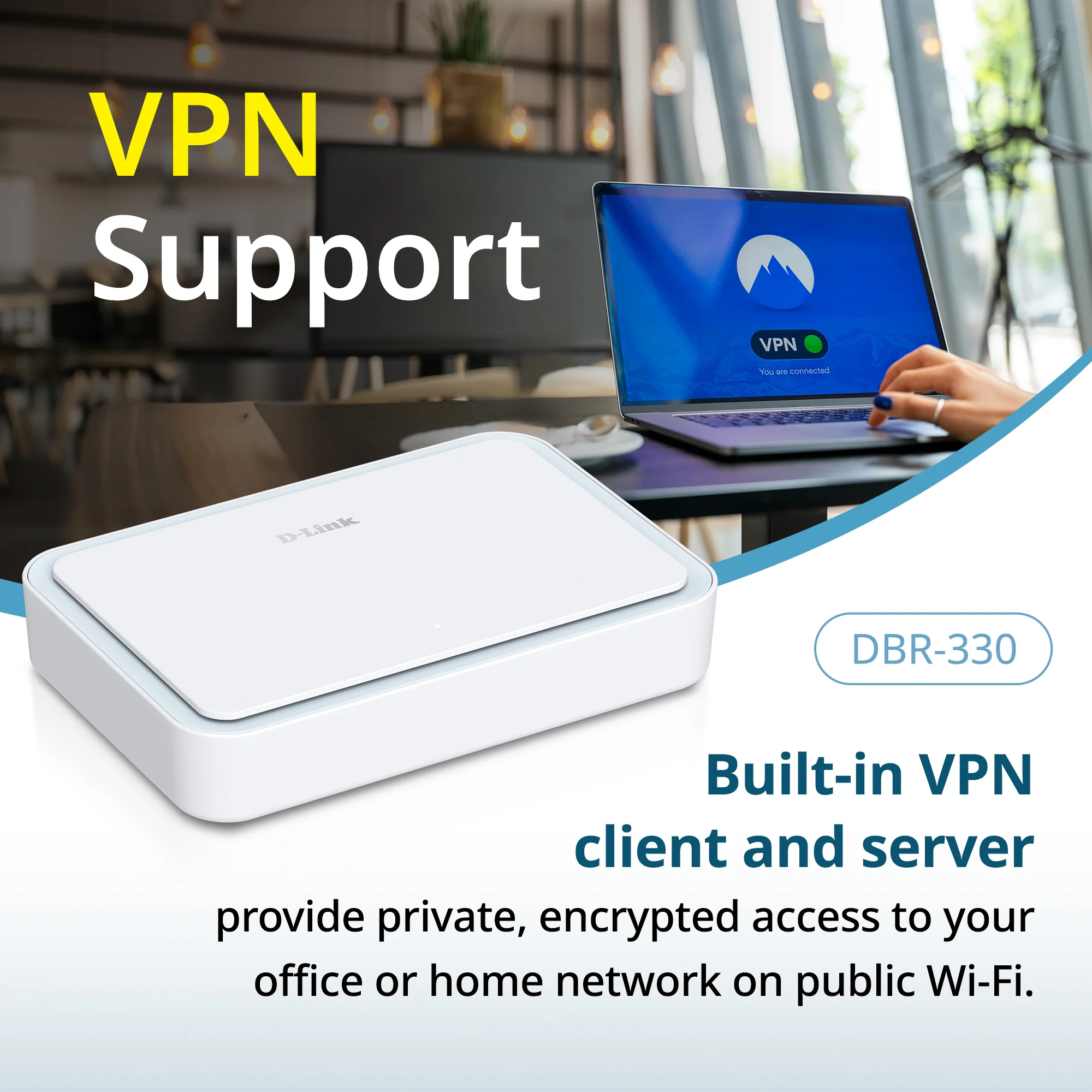D-Link AX3000 Wi-Fi 6 Portable VPN Travel Router (DBR-330), Multi-WAN, Business-Grade Security, VPN, SPI Firewall, File Sharing, Compact WiFi Hotspot for Public WiFi Sharing, Remote Work, RV, Hotel - Image 6