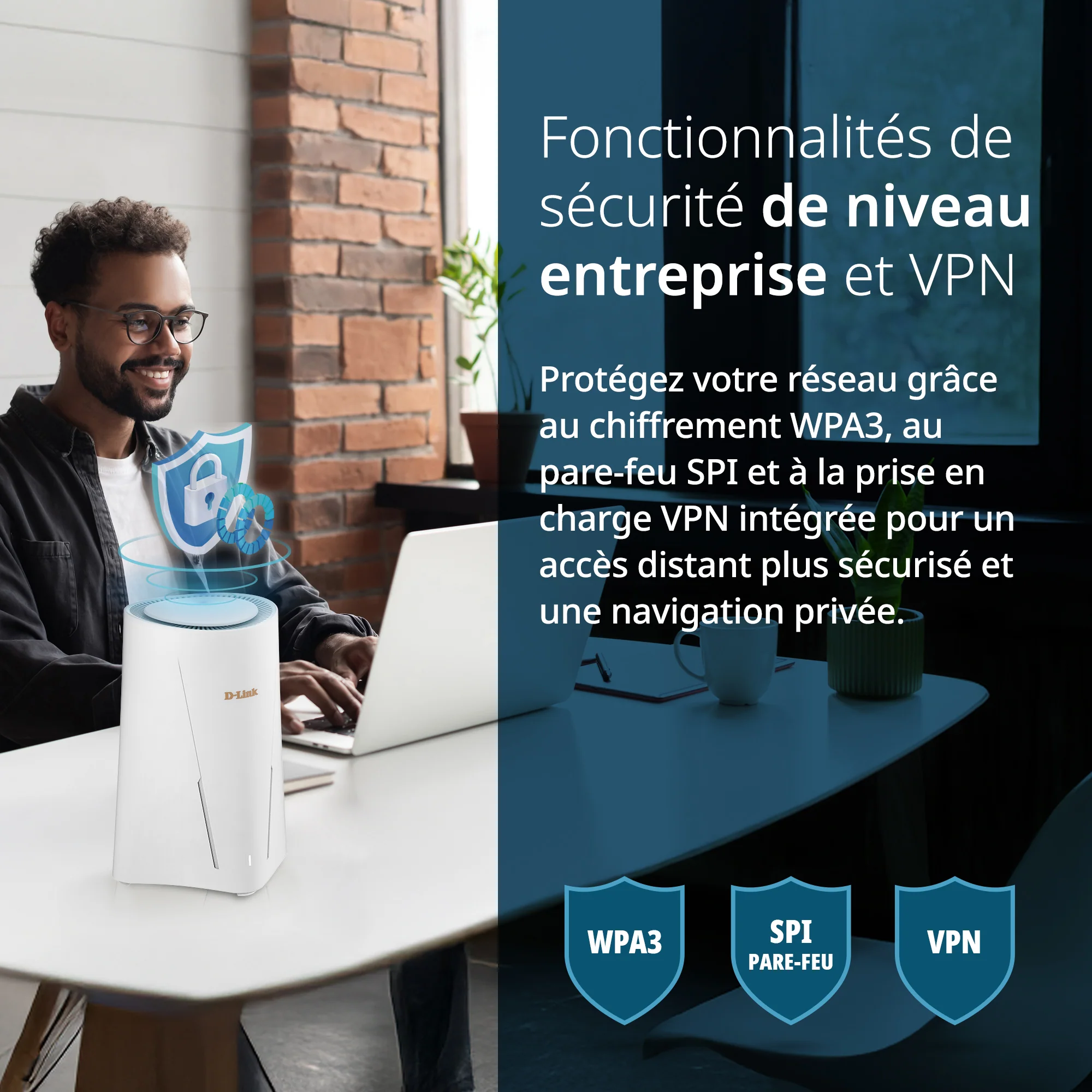 D-Link AX6000 Wi-Fi 6 Mesh VPN Business Router (DBR-560), 2.5 Gbps WAN, Enterprise-Grade Security Features, VPN, SPI Firewall, Mesh Expandable, USB-C File Sharing, Hybrid or Remote Work ready - Image 7