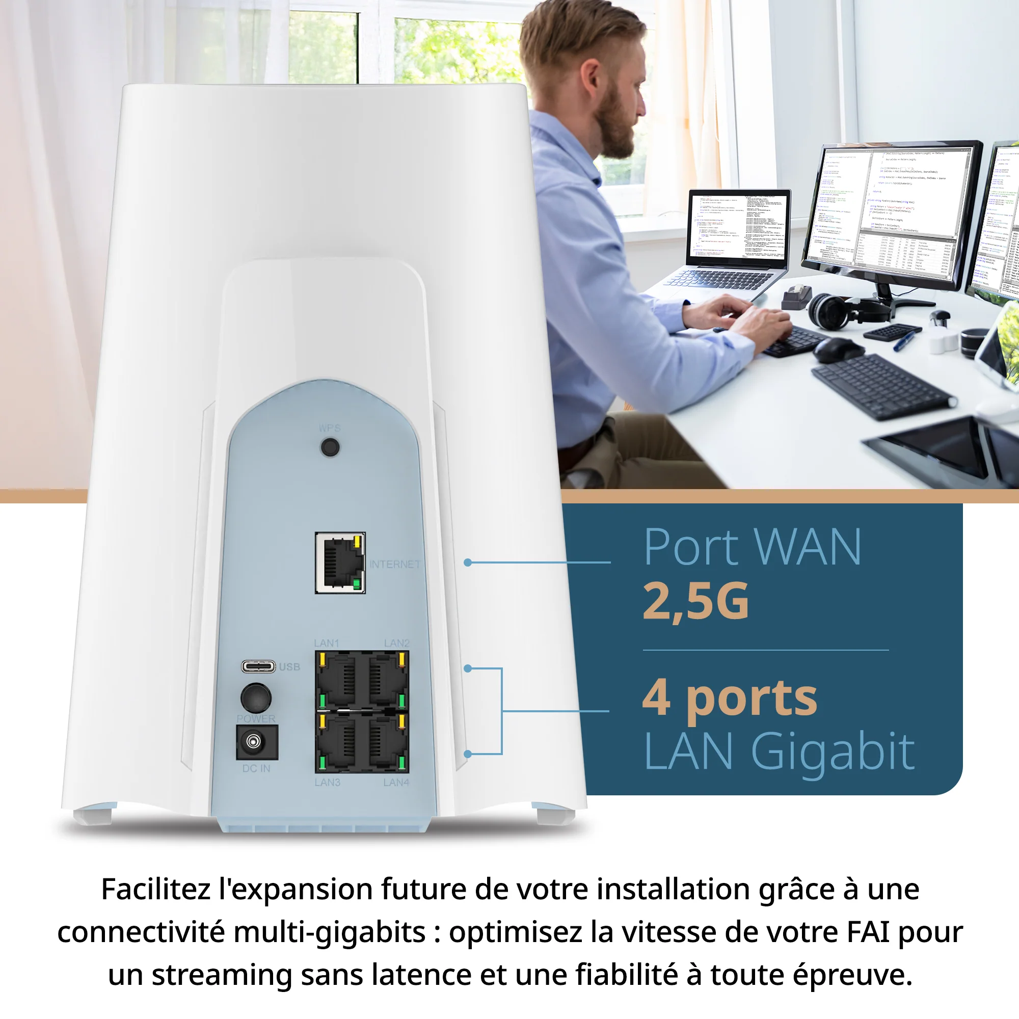 D-Link AX6000 Wi-Fi 6 Mesh VPN Business Router (DBR-560), 2.5 Gbps WAN, Enterprise-Grade Security Features, VPN, SPI Firewall, Mesh Expandable, USB-C File Sharing, Hybrid or Remote Work ready - Image 9