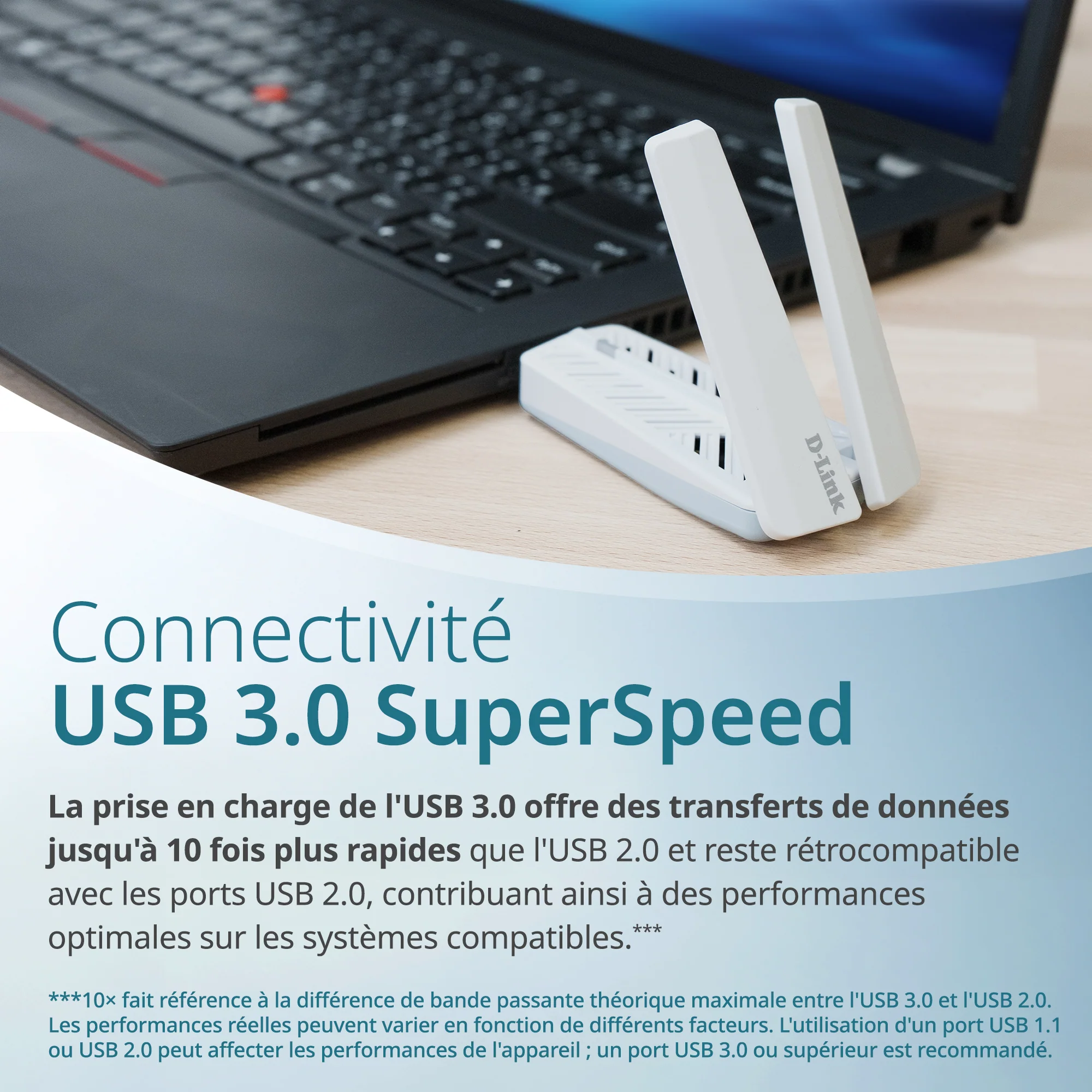 D-Link BE6500 Tri-Band Wi-Fi 7 Wireless USB 3.0 Adapter (AE65U) for Desktop or Laptop PC - Image 5