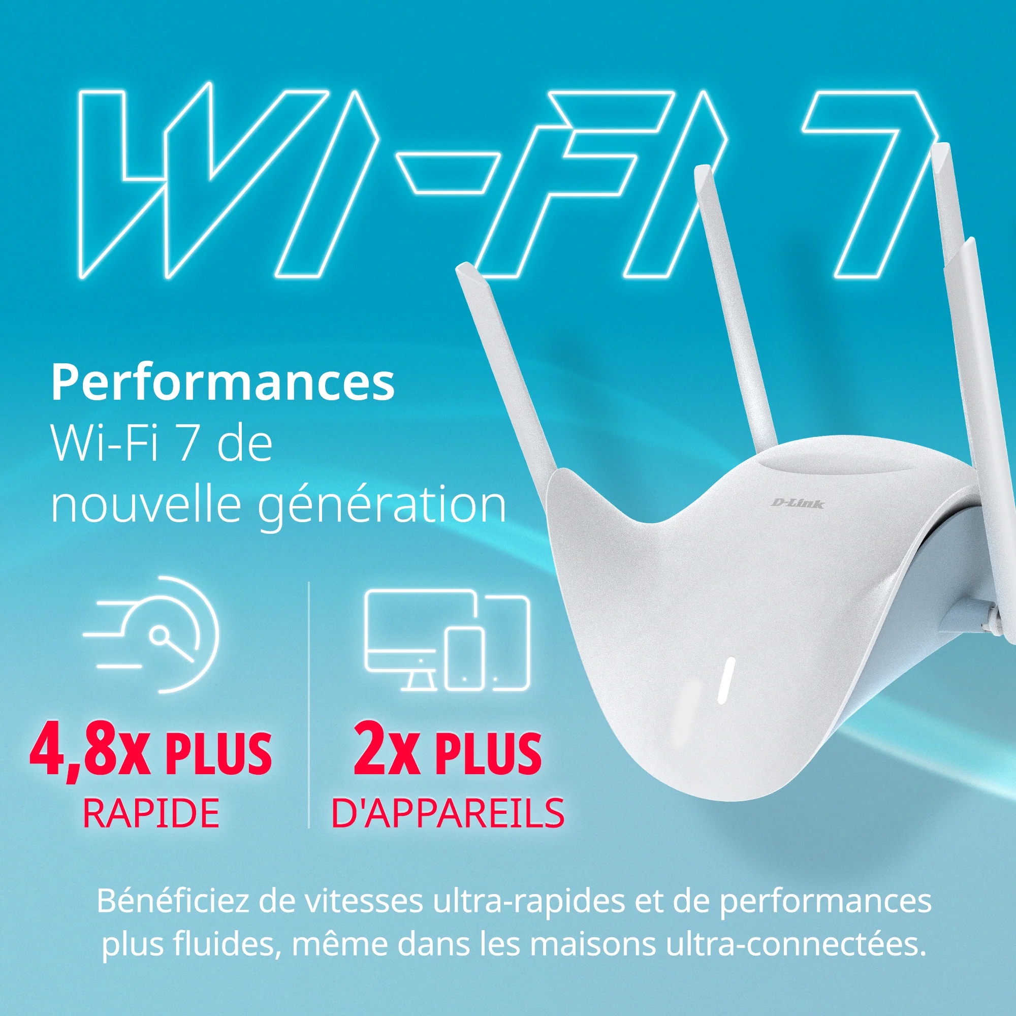 D-Link BE9500 Tri-Band Wi-Fi 7 Smart Router - R95 - Image 3