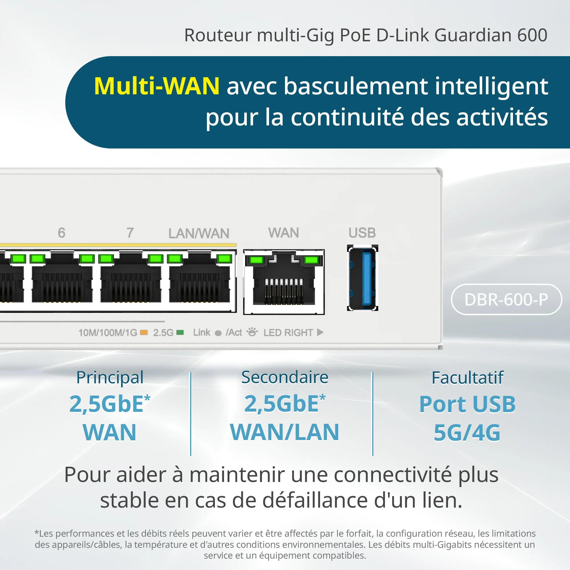 D-Link Guardian 600 PoE Multi-Gig Router (DBR-600-P) Premium Router with Multi-WAN Failover, SPI Firewall, 8x 2.5GbE PoE+ LAN, VPN, and Access Point Management (up to 10 APs) - Image 13