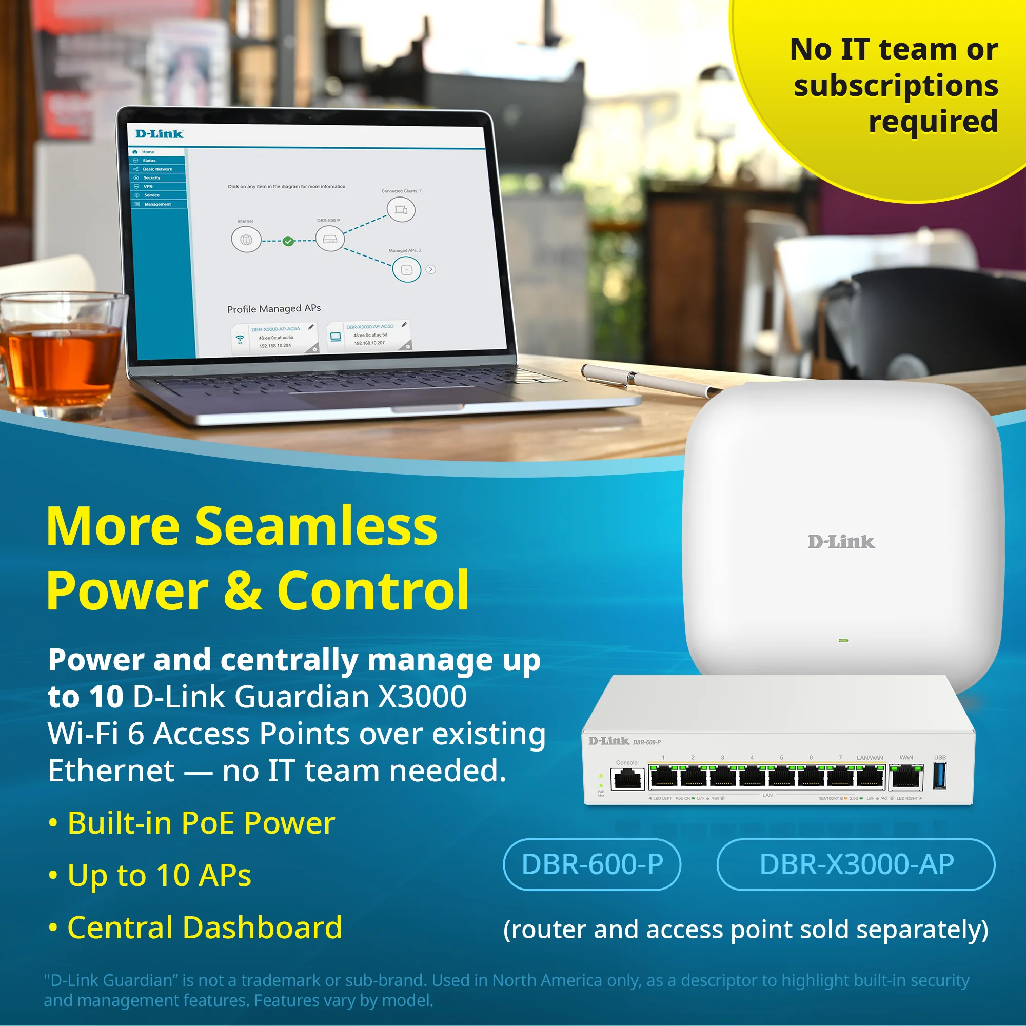 D-Link Guardian 600 PoE Multi-Gig Router (DBR-600-P) Premium Router with Multi-WAN Failover, SPI Firewall, 8x 2.5GbE PoE+ LAN, VPN, and Access Point Management (up to 10 APs) - Image 28