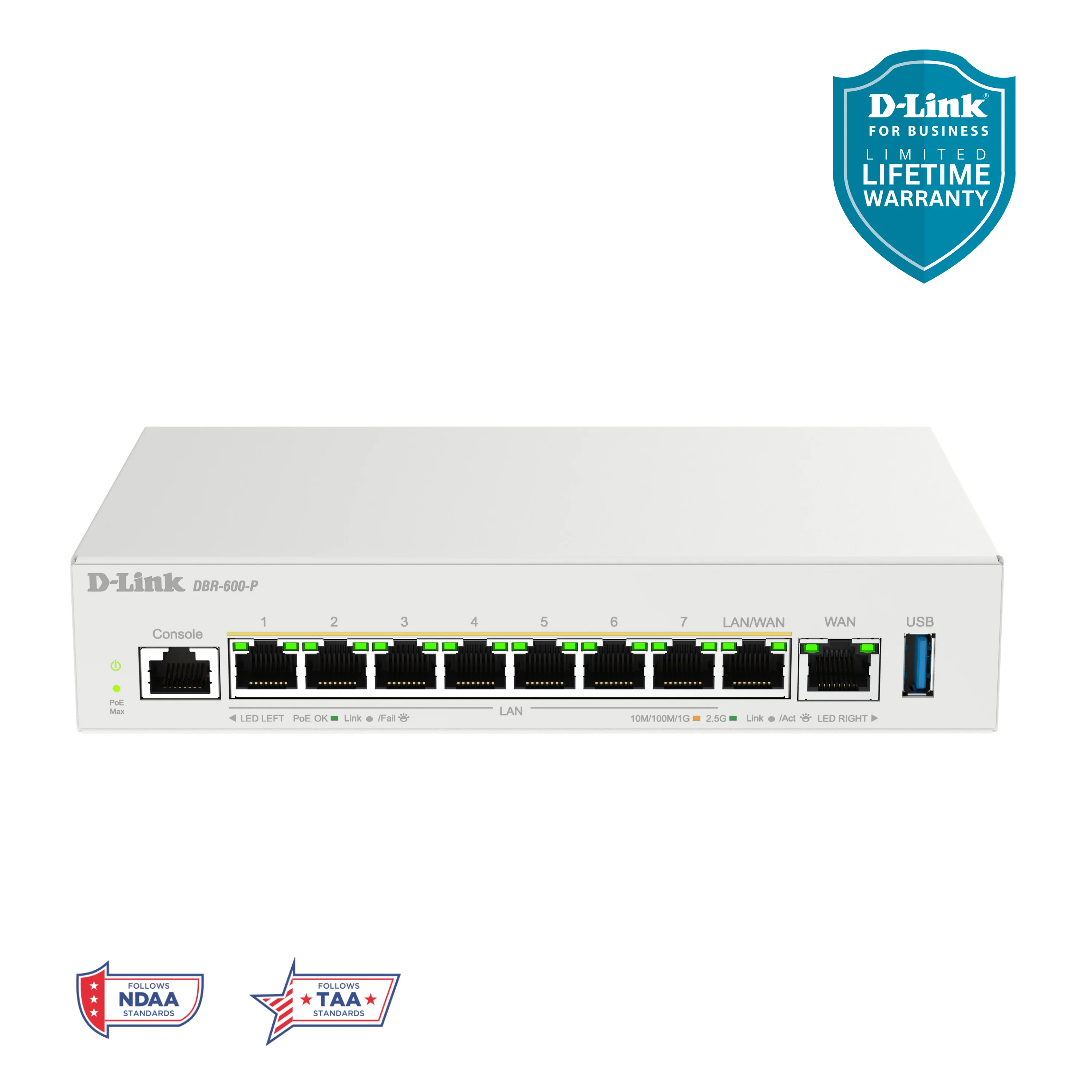 D-Link Guardian 600 PoE Multi-Gig Router (DBR-600-P) Premium Router with Multi-WAN Failover, SPI Firewall, 8x 2.5GbE PoE+ LAN, VPN, and Access Point Management (up to 10 APs) - Image 36