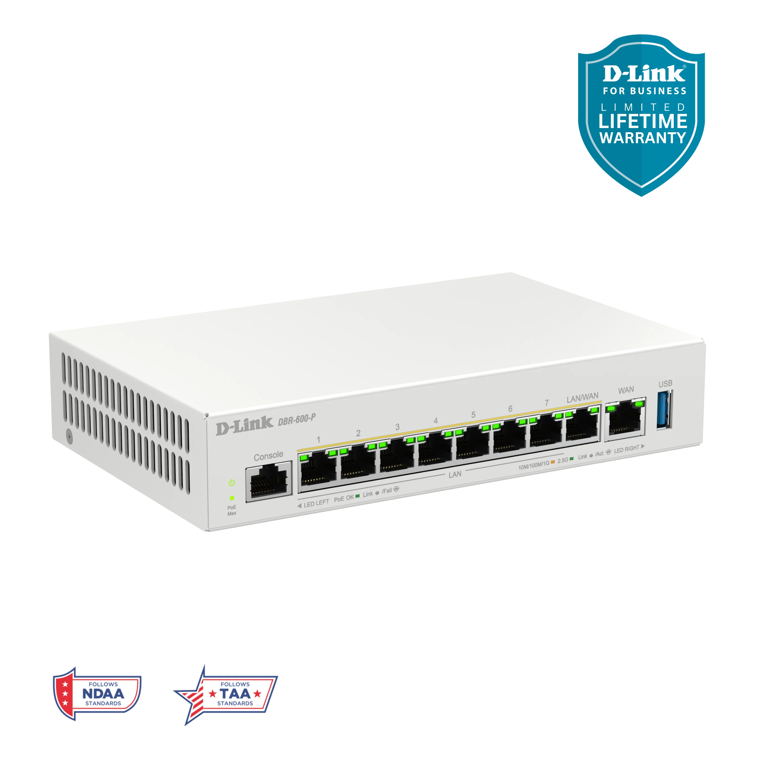 D-Link Guardian 600 PoE Multi-Gig Router (DBR-600-P) Premium Router with Multi-WAN Failover, SPI Firewall, 8x 2.5GbE PoE+ LAN, VPN, and Access Point Management (up to 10 APs) - Image 37
