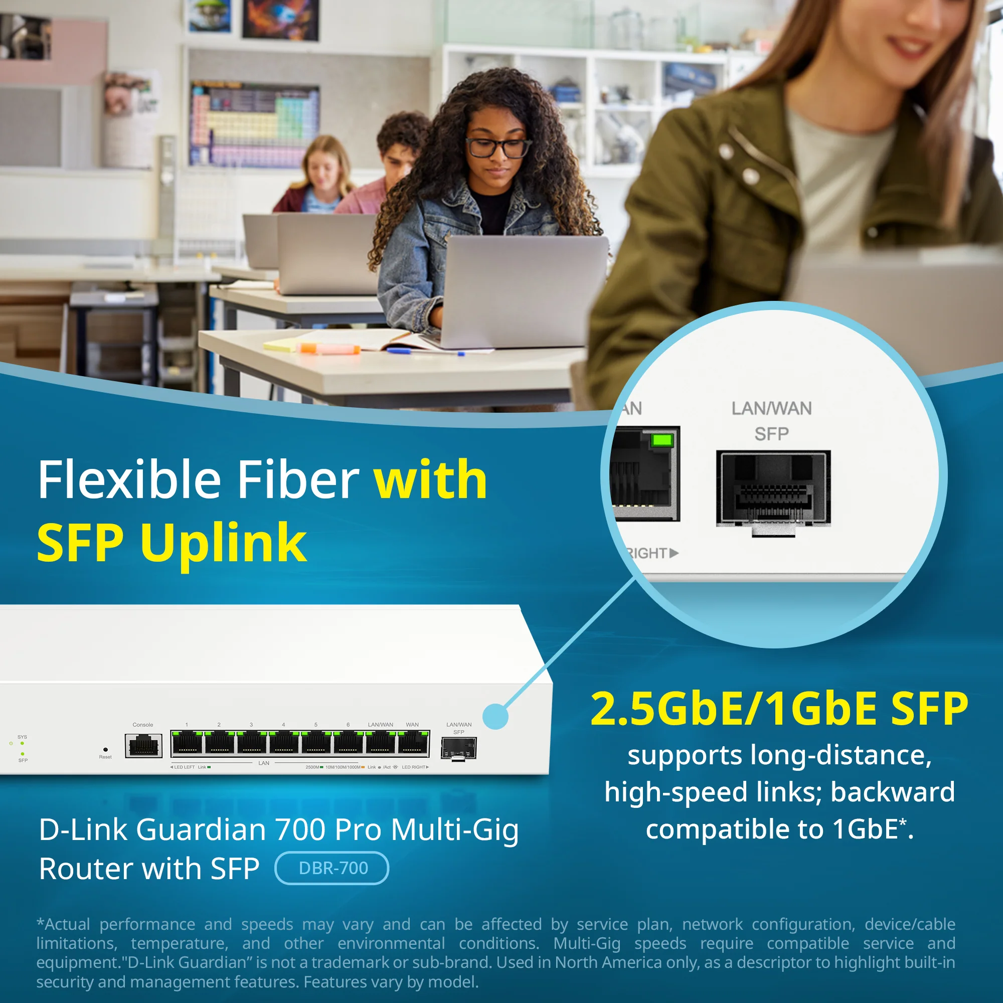 D-Link Guardian 700 Pro Multi-Gig Router with SFP (DBR-700), Premium Router with Multi-WAN Failover, SPI Firewall, 8x 2.5GbE LAN with SFP, VPN, and Centralized Access Point Management (up to 15 APs) - Image 14