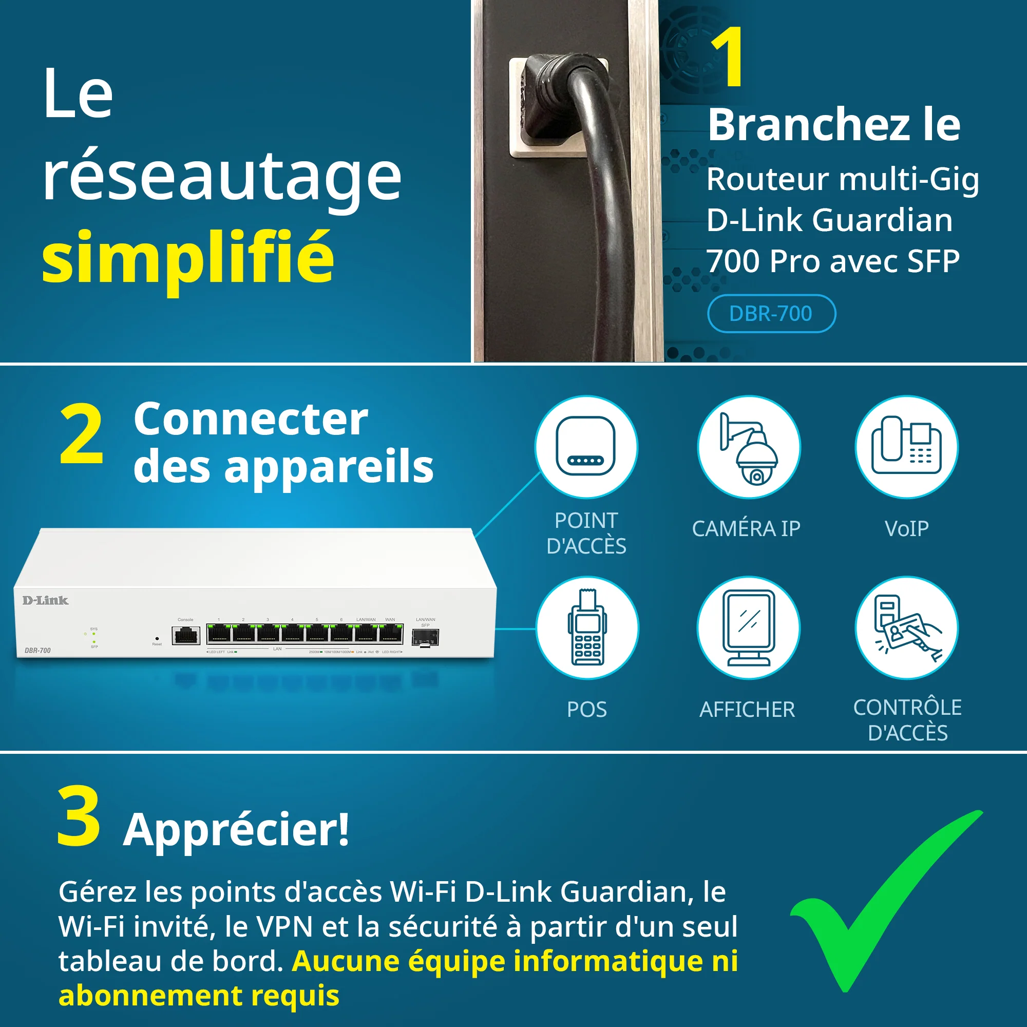 D-Link Guardian 700 Pro Multi-Gig Router with SFP (DBR-700), Premium Router with Multi-WAN Failover, SPI Firewall, 8x 2.5GbE LAN with SFP, VPN, and Centralized Access Point Management (up to 15 APs) - Image 27