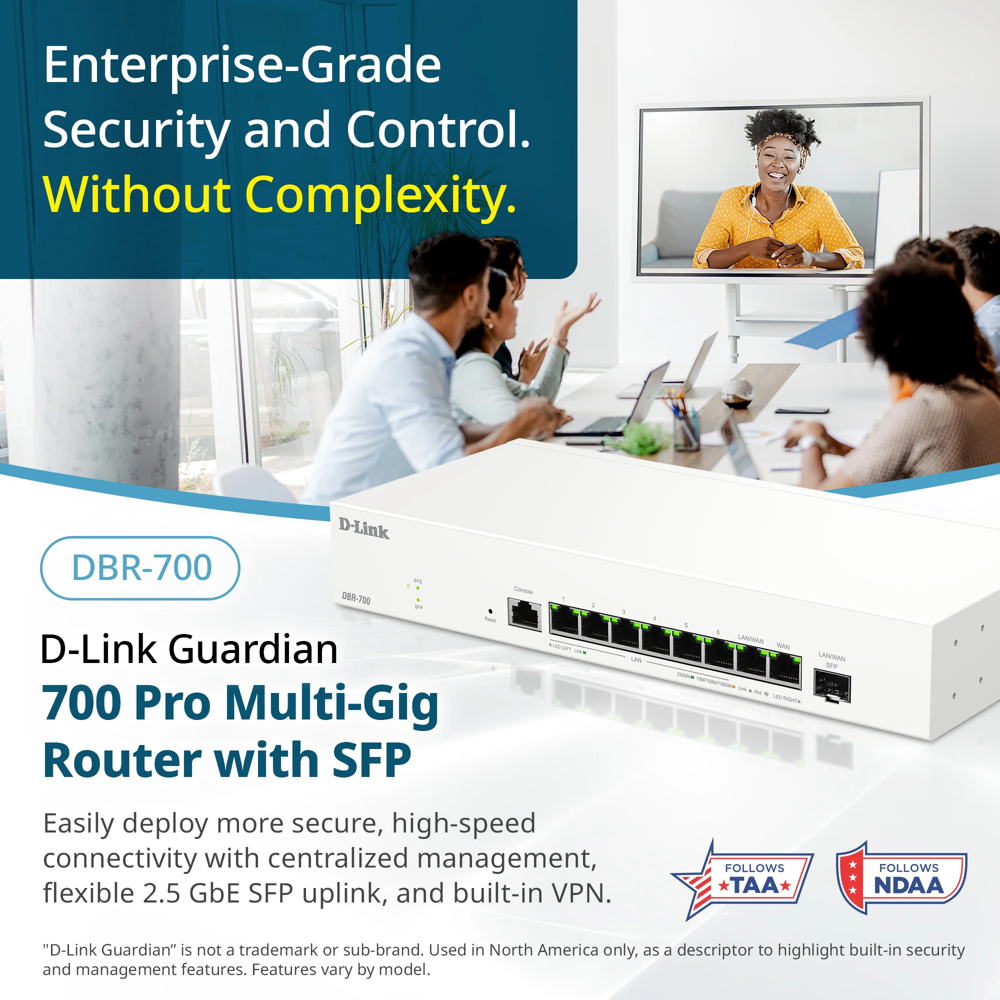 D-Link Guardian 700 Pro Multi-Gig Router with SFP (DBR-700), Premium Router with Multi-WAN Failover, SPI Firewall, 8x 2.5GbE LAN with SFP, VPN, and Centralized Access Point Management (up to 15 APs) - Image 30