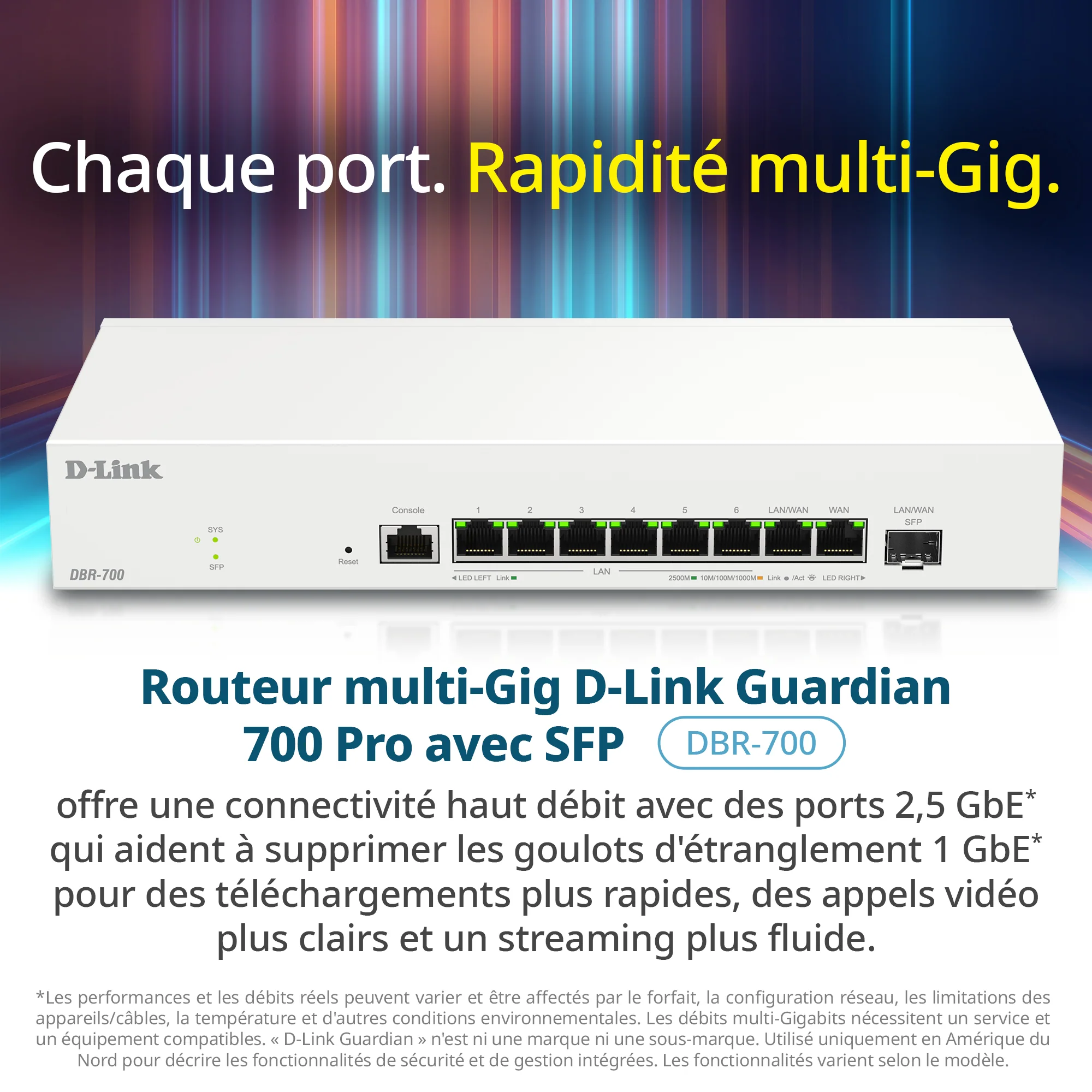 D-Link Guardian 700 Pro Multi-Gig Router with SFP (DBR-700), Premium Router with Multi-WAN Failover, SPI Firewall, 8x 2.5GbE LAN with SFP, VPN, and Centralized Access Point Management (up to 15 APs) - Image 9