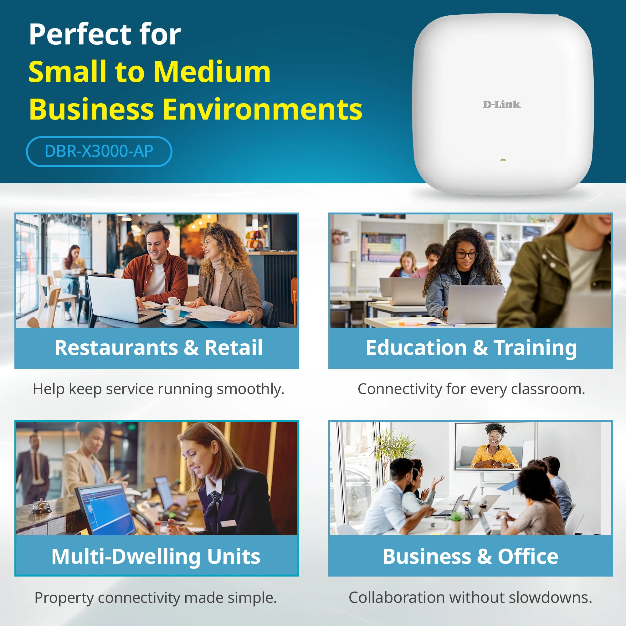 D-Link Guardian X3000 Wi-Fi 6 Access Point (DBR-X3000-AP) Dual-band AX3000 Smart Access Point with WPA3, VLANs, PoE Powered, Guest Wi-Fi, Supports Mesh, Centralized Management by D-Link Guardian Routers - Image 10
