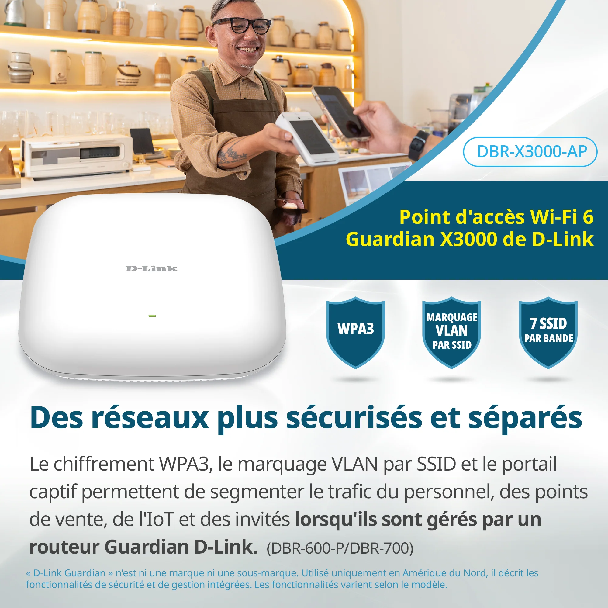 D-Link Guardian X3000 Wi-Fi 6 Access Point (DBR-X3000-AP) Dual-band AX3000 Smart Access Point with WPA3, VLANs, PoE Powered, Guest Wi-Fi, Supports Mesh, Centralized Management by D-Link Guardian Routers - Image 16
