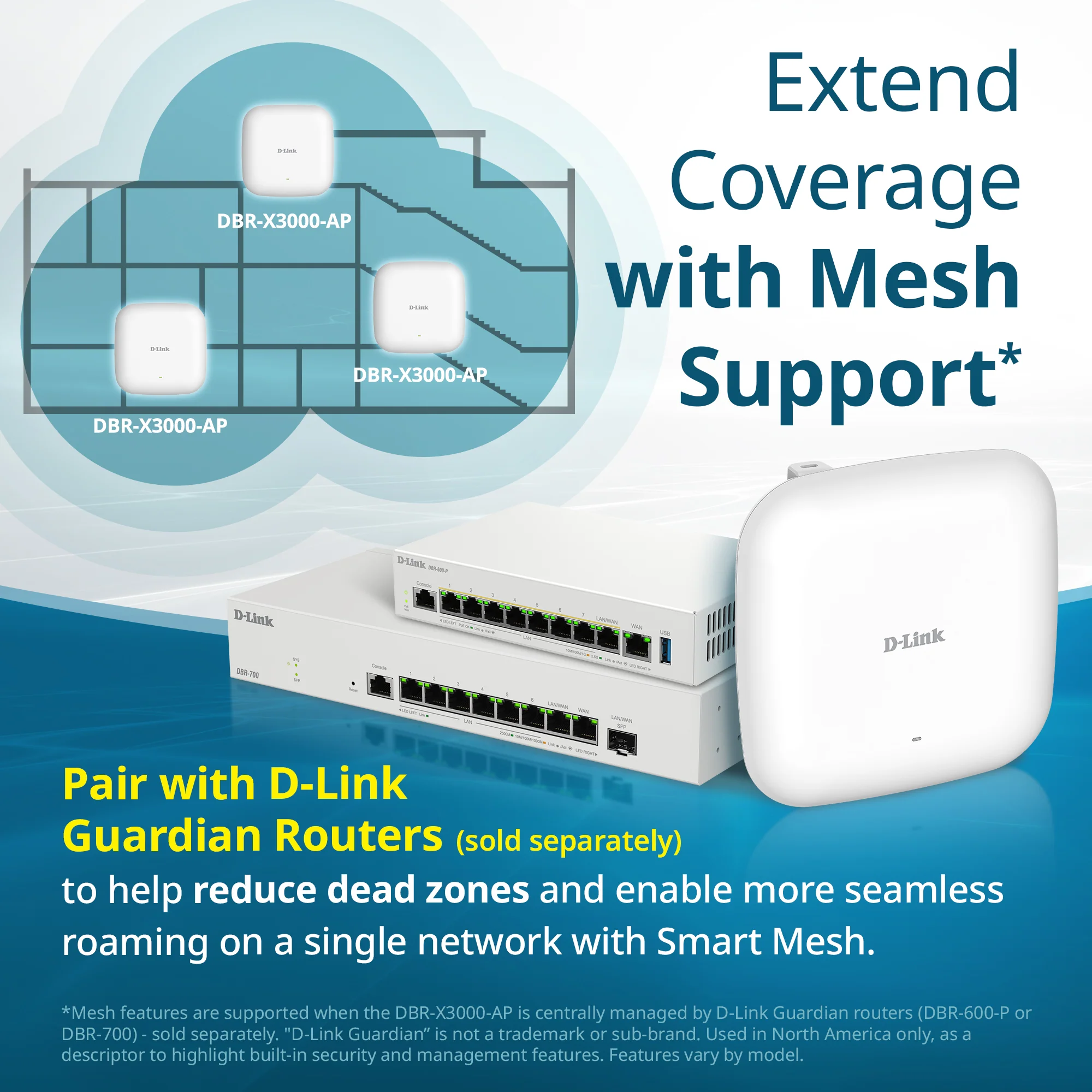 D-Link Guardian X3000 Wi-Fi 6 Access Point (DBR-X3000-AP) Dual-band AX3000 Smart Access Point with WPA3, VLANs, PoE Powered, Guest Wi-Fi, Supports Mesh, Centralized Management by D-Link Guardian Routers - Image 18