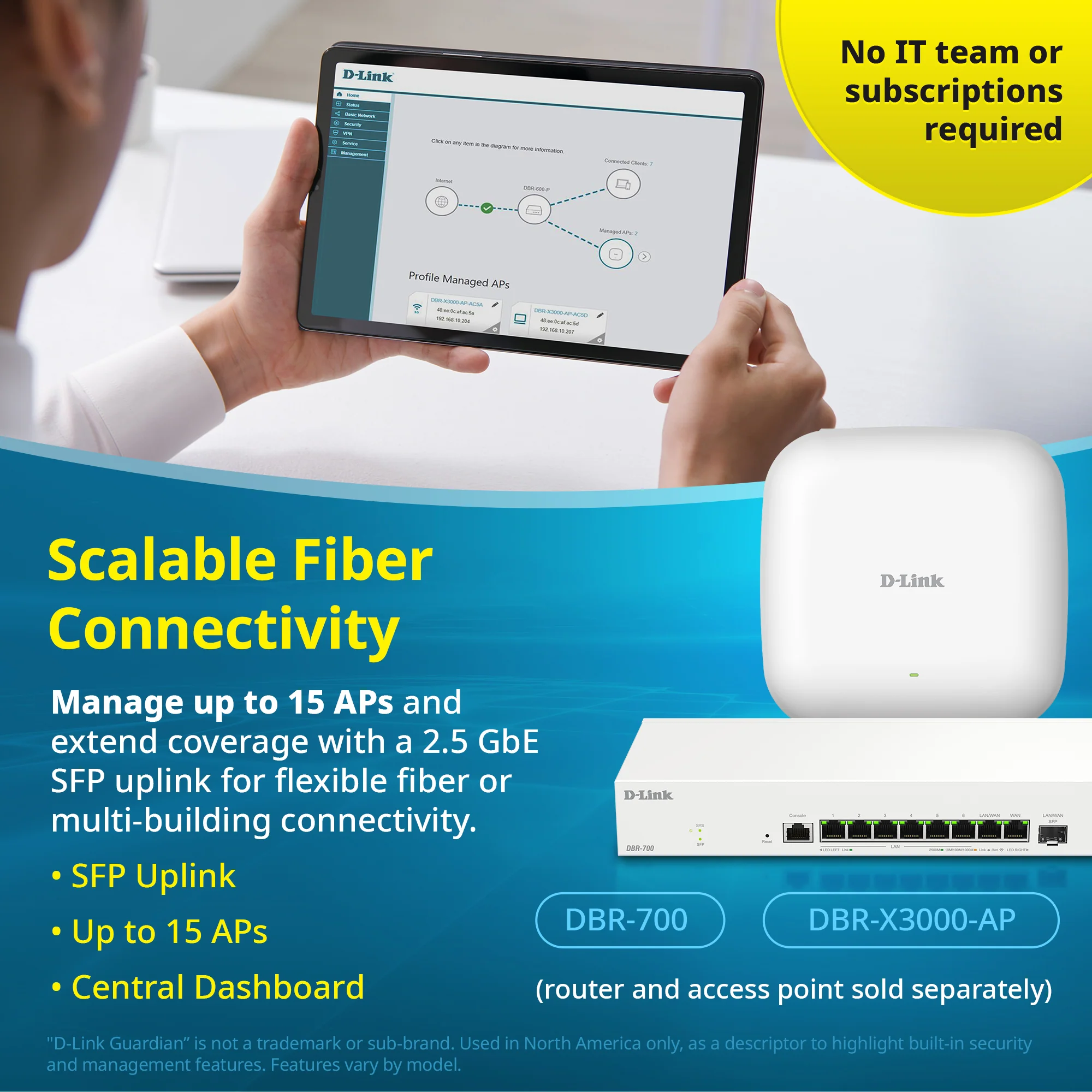D-Link Guardian X3000 Wi-Fi 6 Access Point (DBR-X3000-AP) Dual-band AX3000 Smart Access Point with WPA3, VLANs, PoE Powered, Guest Wi-Fi, Supports Mesh, Centralized Management by D-Link Guardian Routers - Image 28
