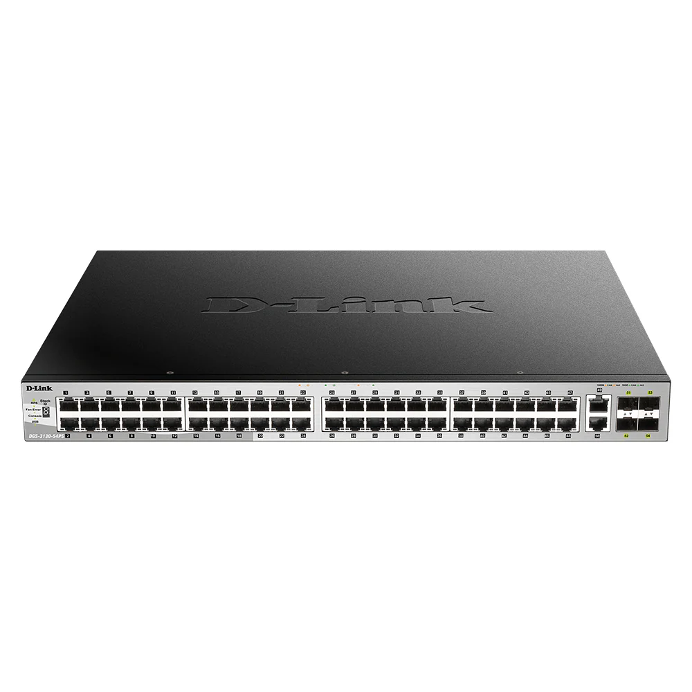 54-Port Lite Layer 3 Stackable Managed Gigabit PoE Switch - DGS-3130-54PS