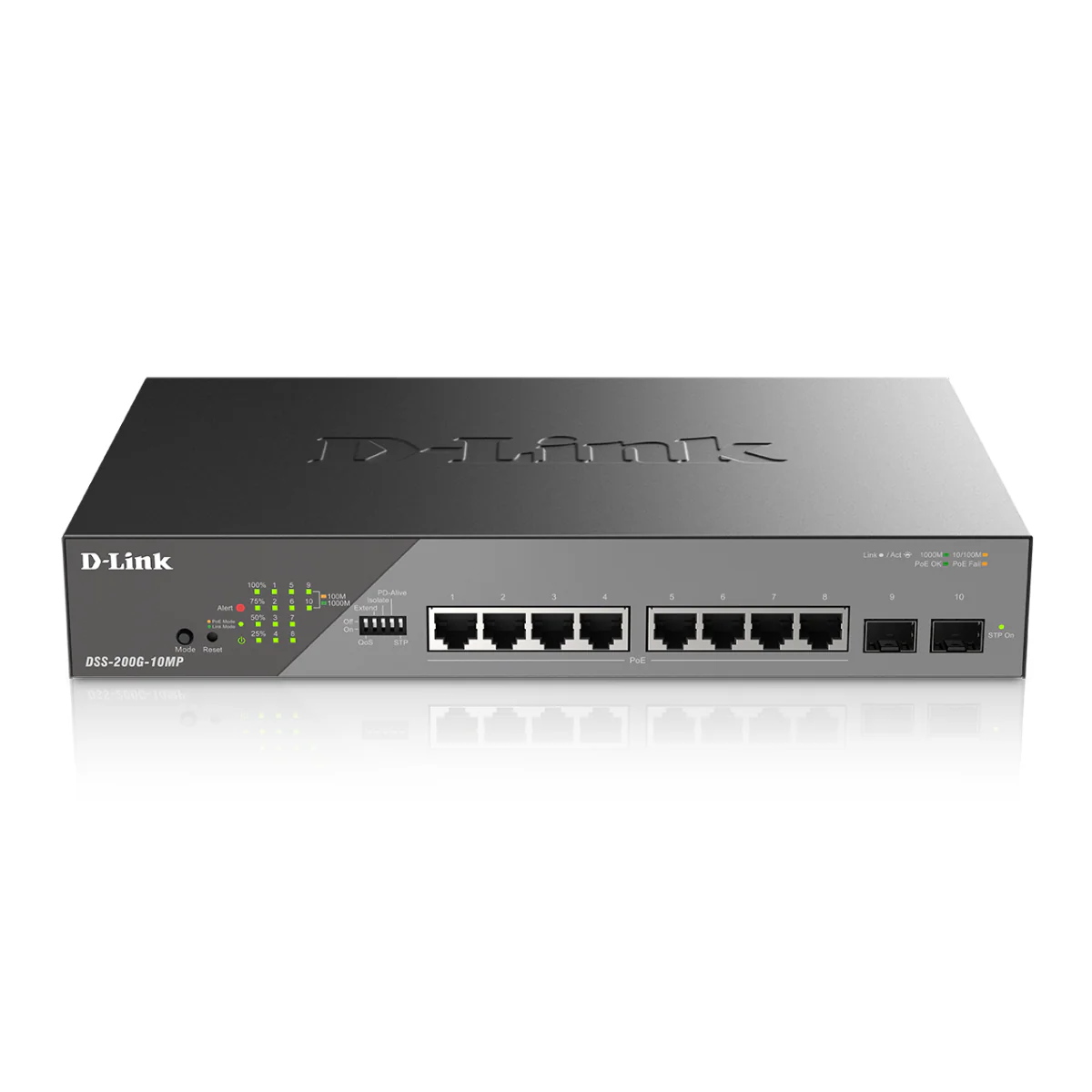 D-Link 8-Port Gigabit PoE+ Smart Managed Switch with 2 SFP Ports - DSS-200G-10MP - Image 11