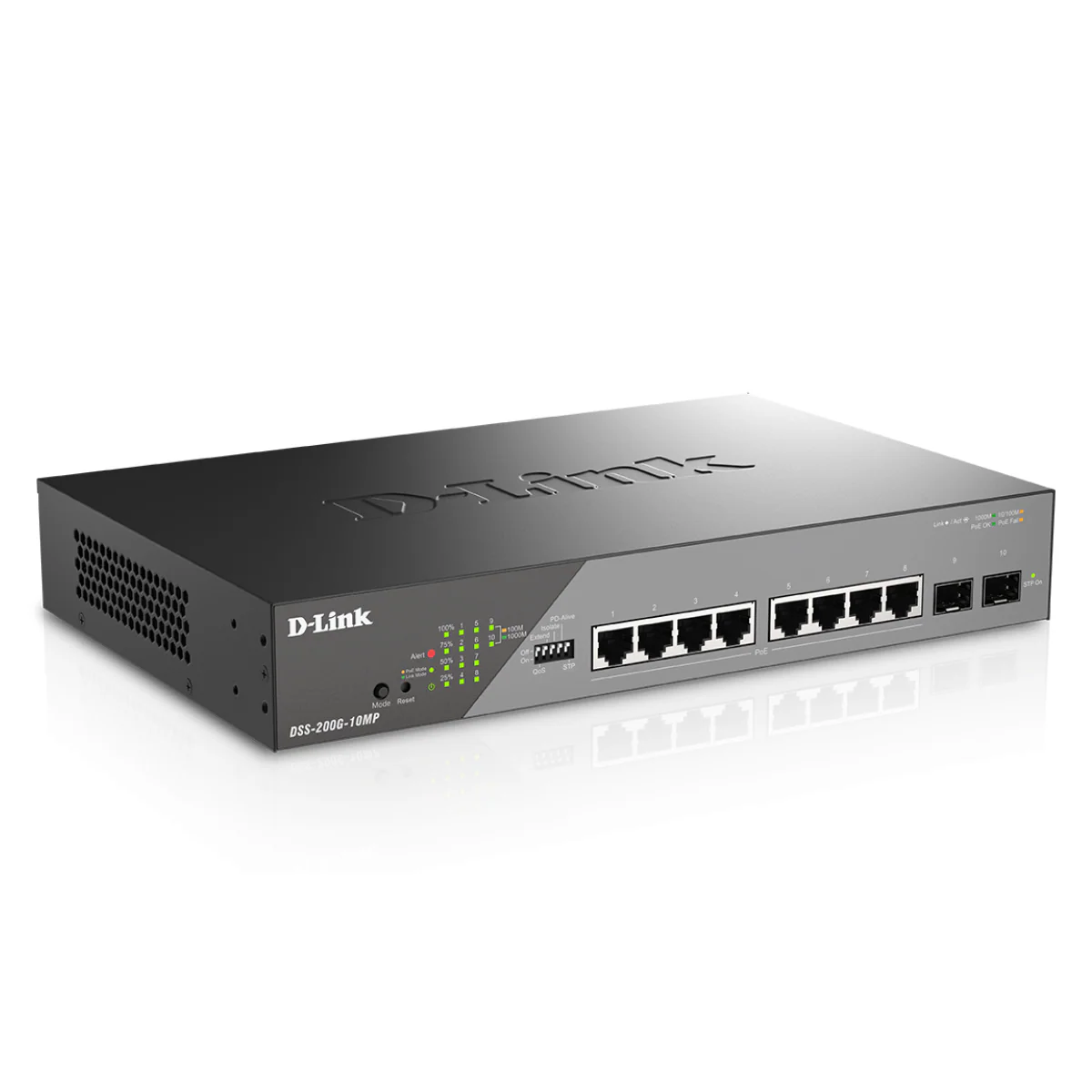 D-Link 8-Port Gigabit PoE+ Smart Managed Switch with 2 SFP Ports - DSS-200G-10MP - Image 13
