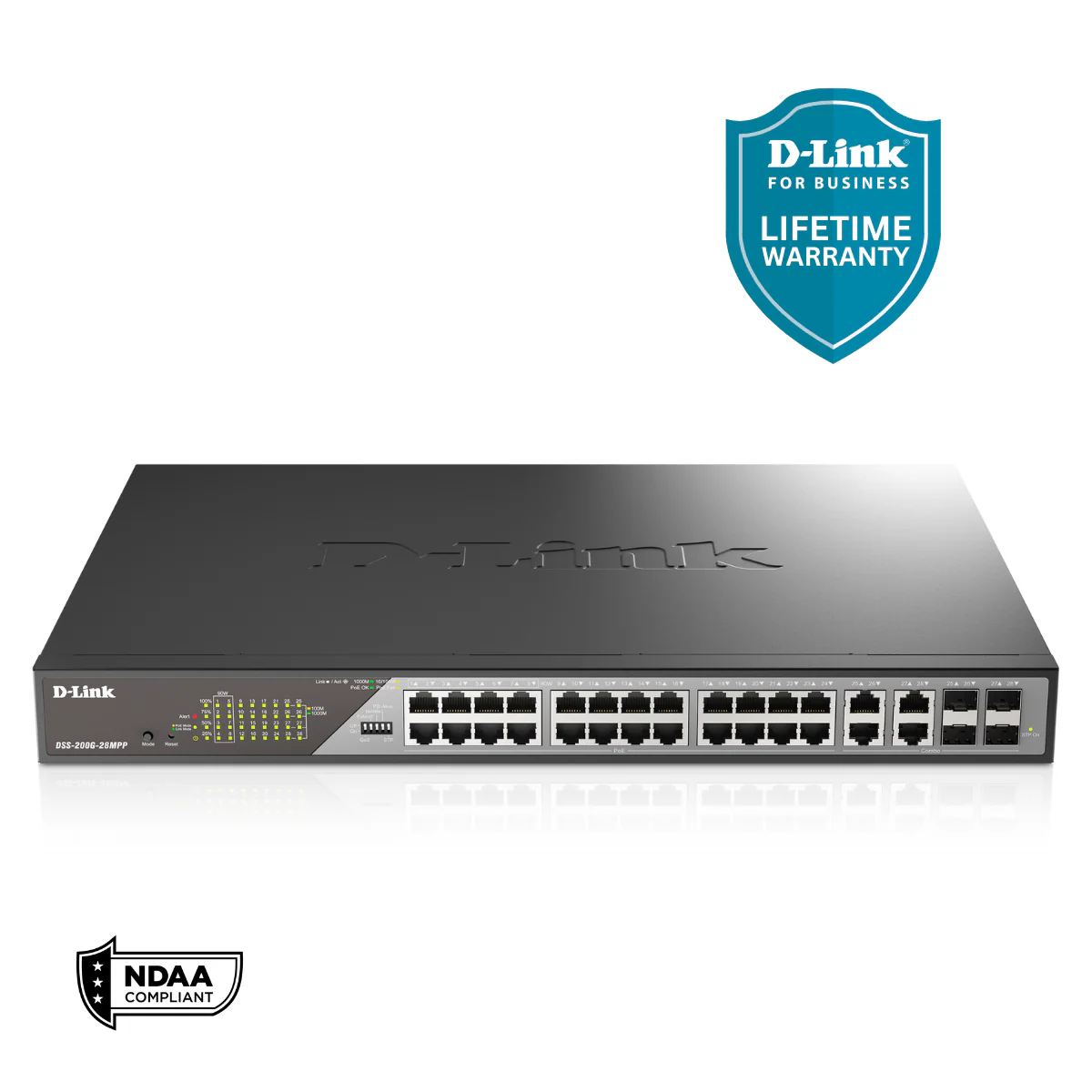 D-Link 24-Port Gigabit Poe++ Smart Managed Switch with 4 Combo SFP Ports - DSS-200G-28MPP - Image 11