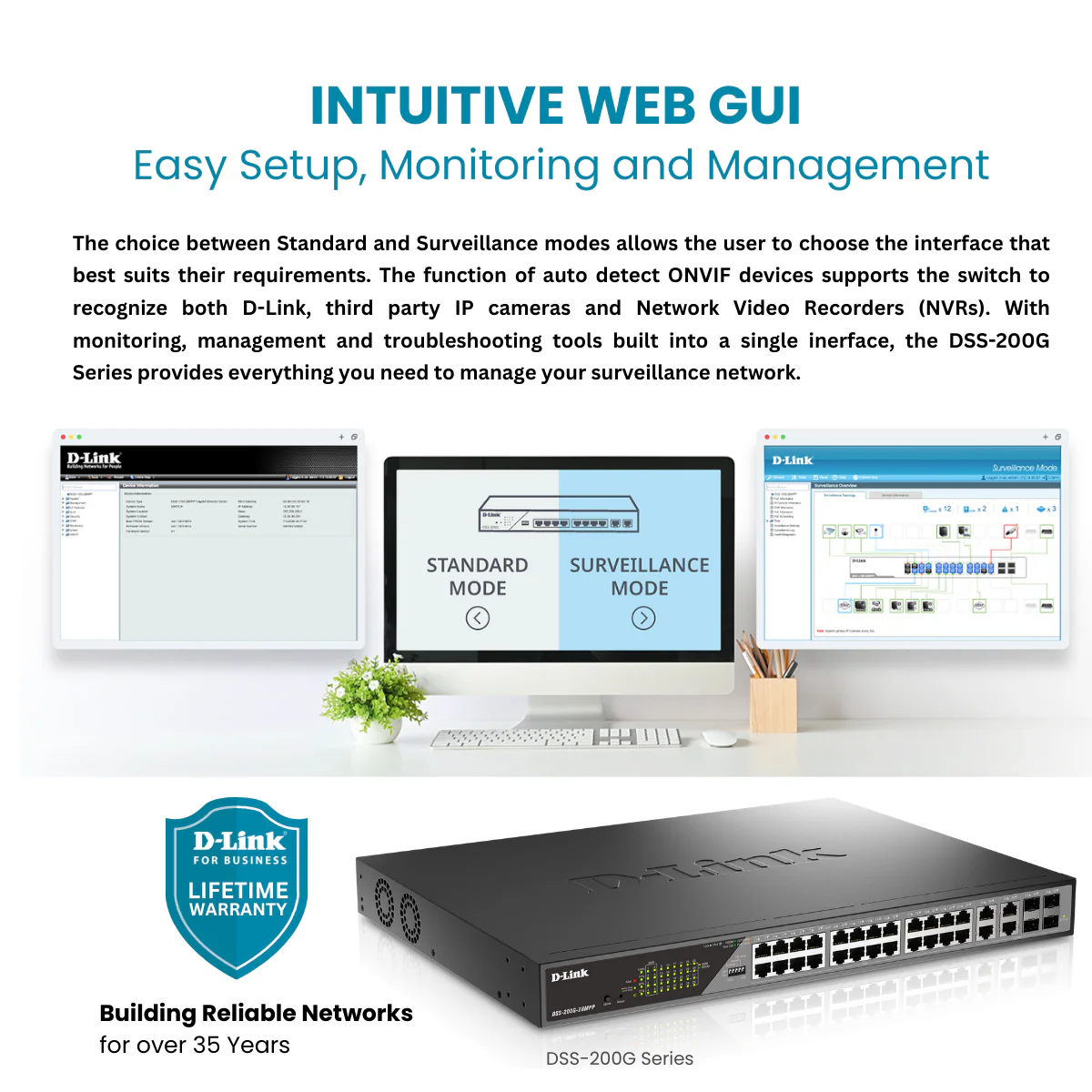 D-Link 24-Port Gigabit Poe++ Smart Managed Switch with 4 Combo SFP Ports - DSS-200G-28MPP - Image 6