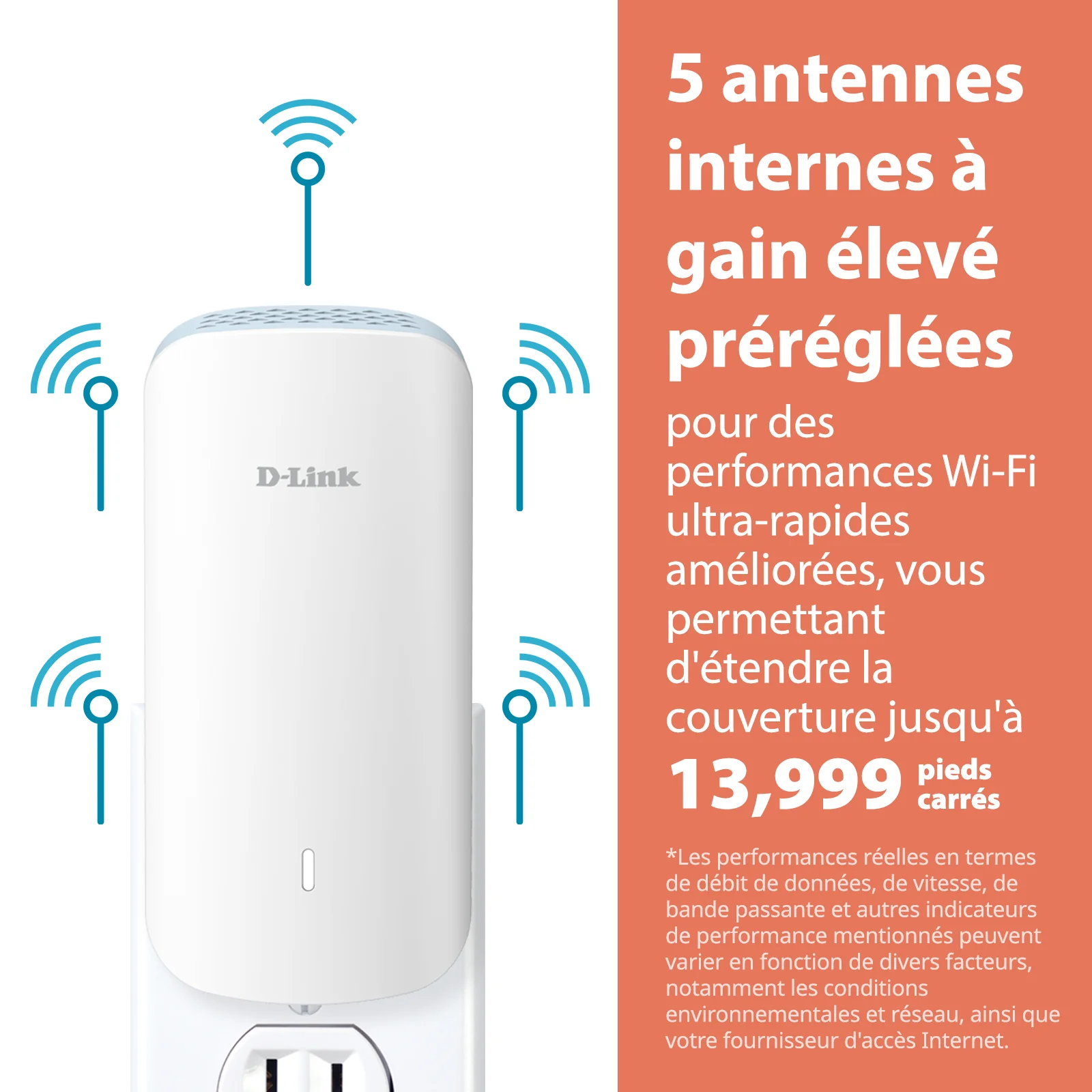 D-Link AQUILA PRO AI AX3000 Wi-Fi 6 Smart Mesh Extender - E30 - Image 3
