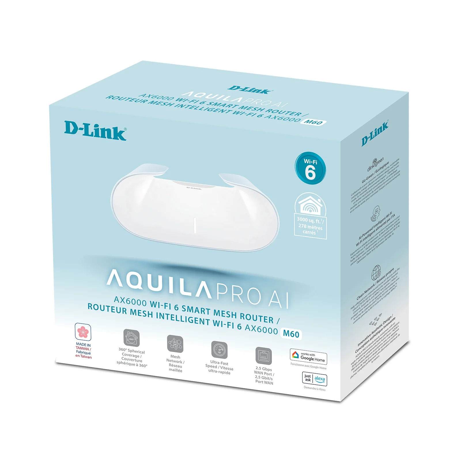 D-Link AQUILA PRO AI AX6000 Wi-Fi 6 Smart Mesh Router - M60 - Image 32